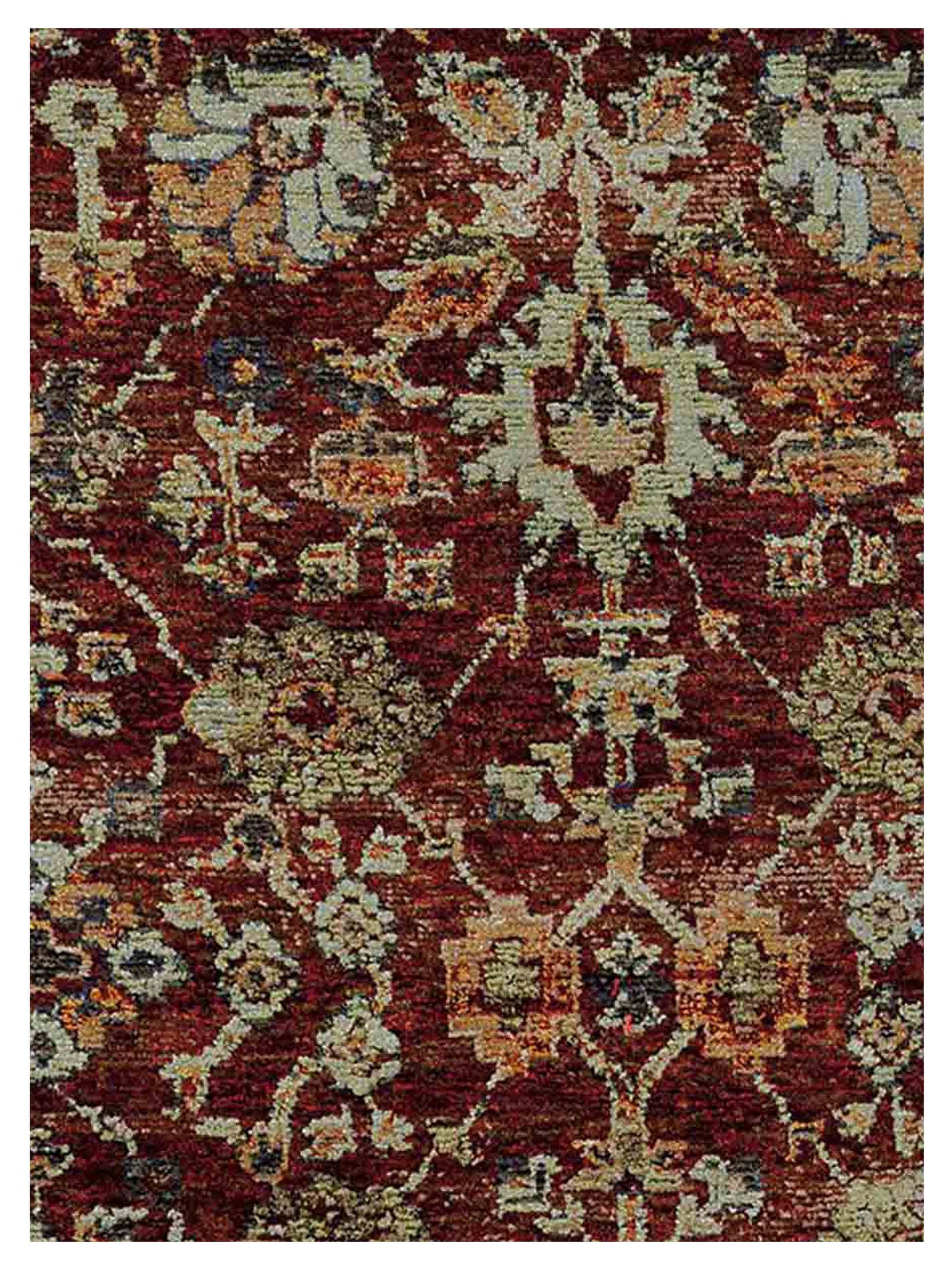 Oriental Weavers ANDORRA 7154A Red Gold Casual Machinemade Rug