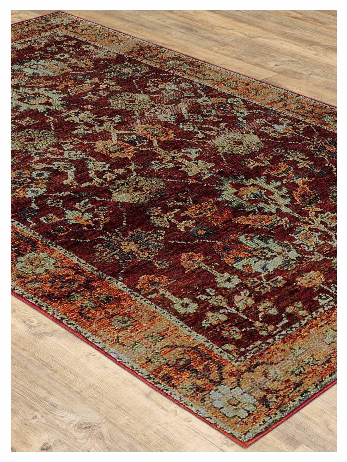 Oriental Weavers ANDORRA 7154A Red Gold Casual Machinemade Rug