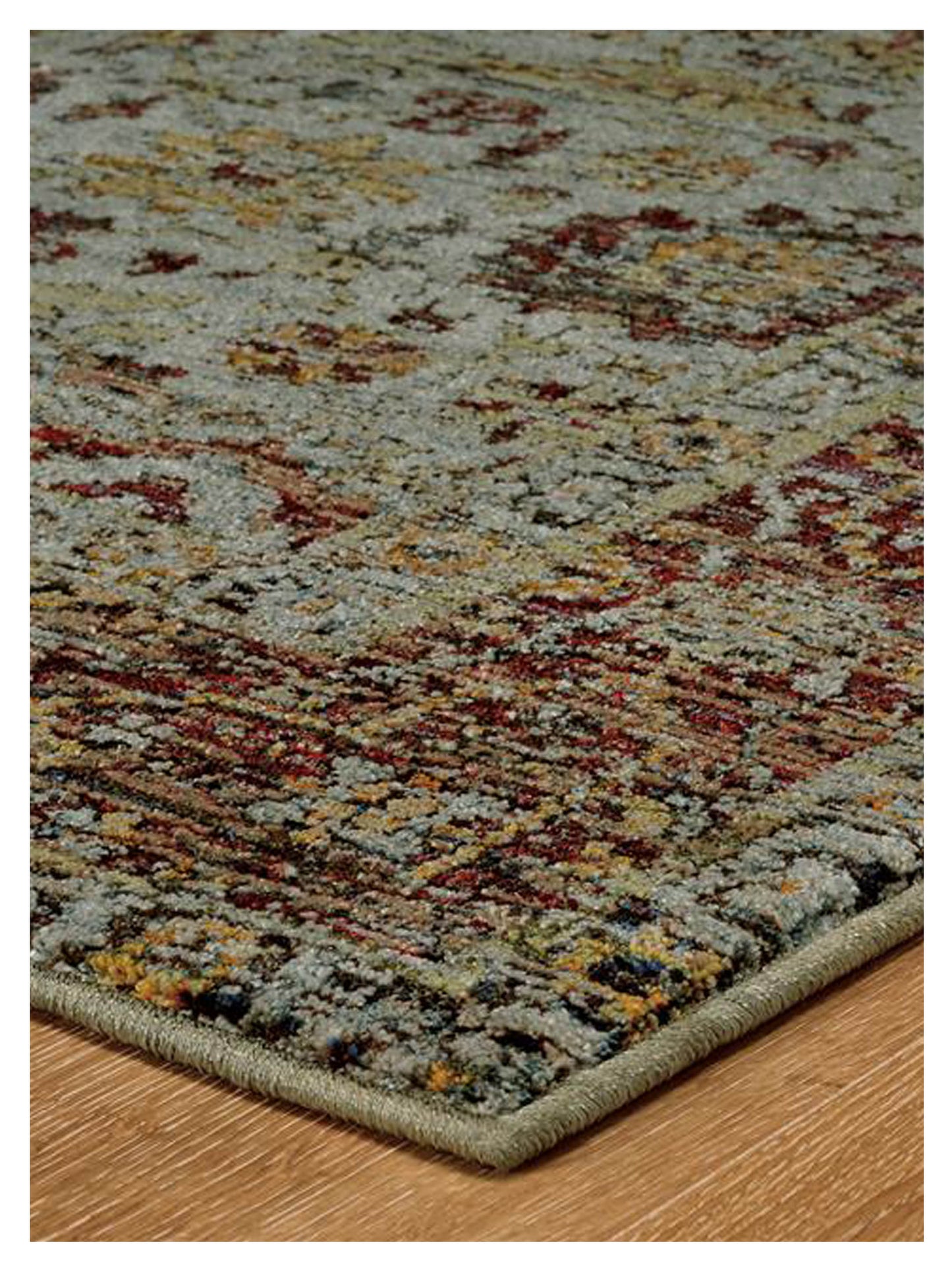 Oriental Weavers ANDORRA 7155A Blue Red Casual Machinemade Rug