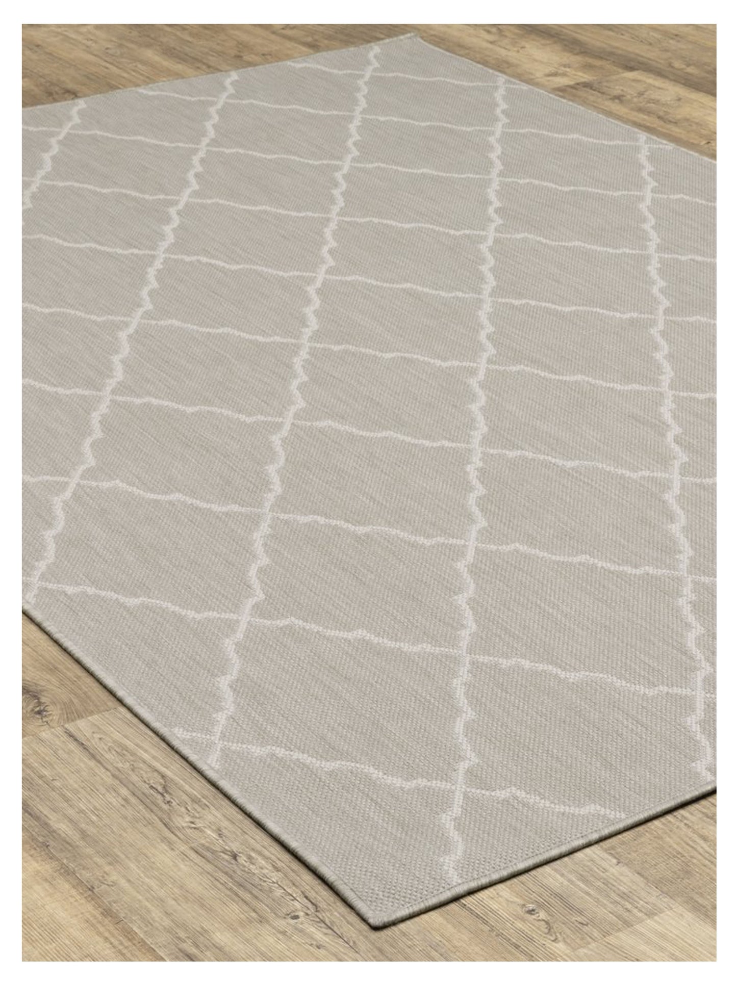 Oriental Weavers PORTOFINO 7225H Grey Ivory Outdoor Machinemade Rug