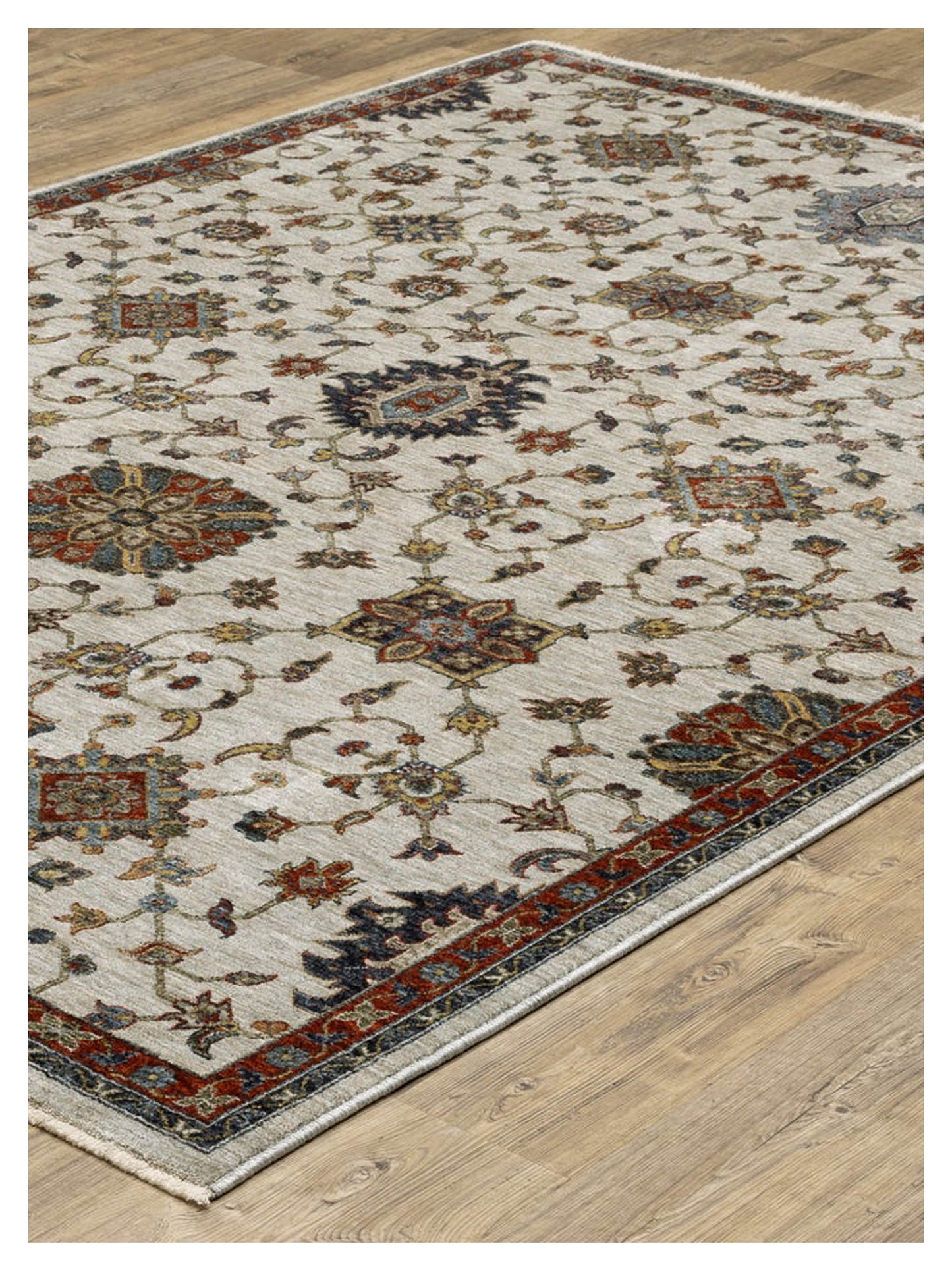 Oriental Weavers ABERDEEN 751W1 Ivory Multi Traditional Machinemade Rug