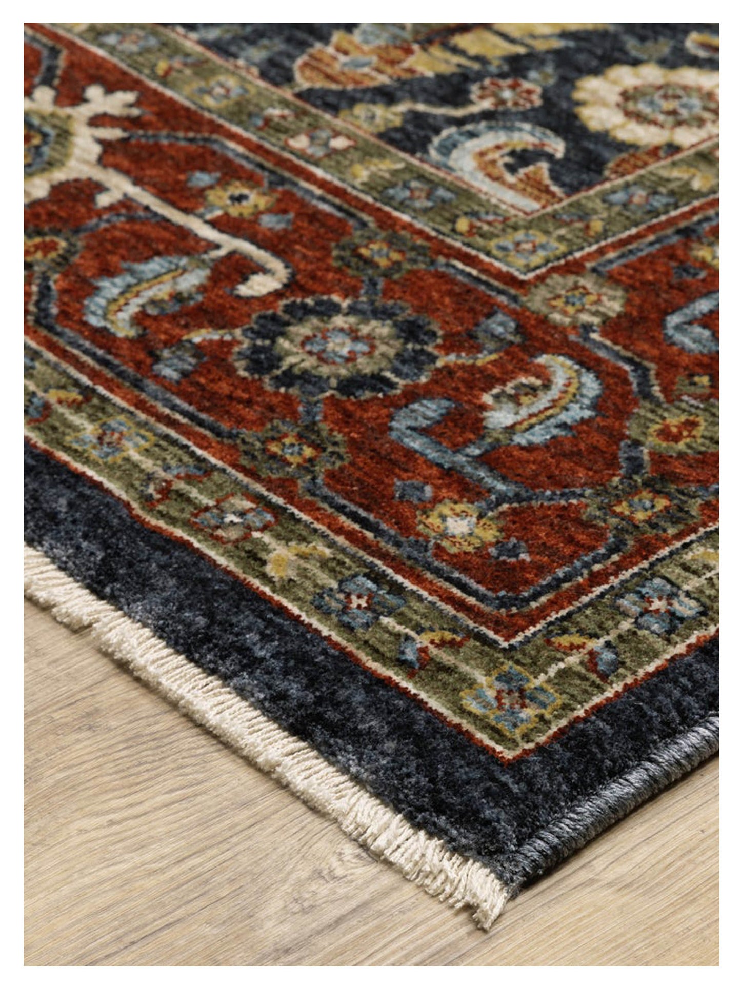 Oriental Weavers ABERDEEN 752W1 Ivory Red Traditional Machinemade Rug