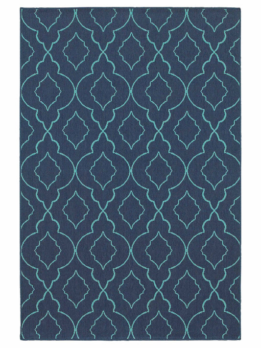 Oriental Weavers MERIDIAN 7541B Navy Outdoor Machinemade Rug