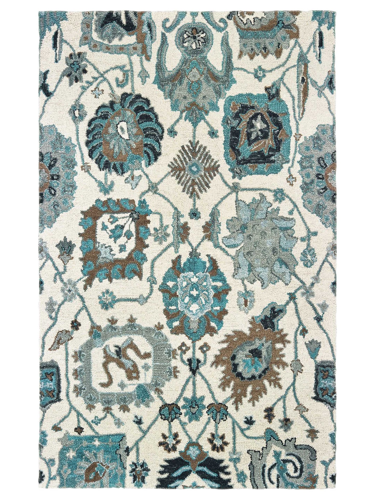 Oriental Weavers ZAHRA 75503 Ivory Blue Casual Tufted Rug - Rugs - Oriental Weavers - Atlanta Designer Rugs