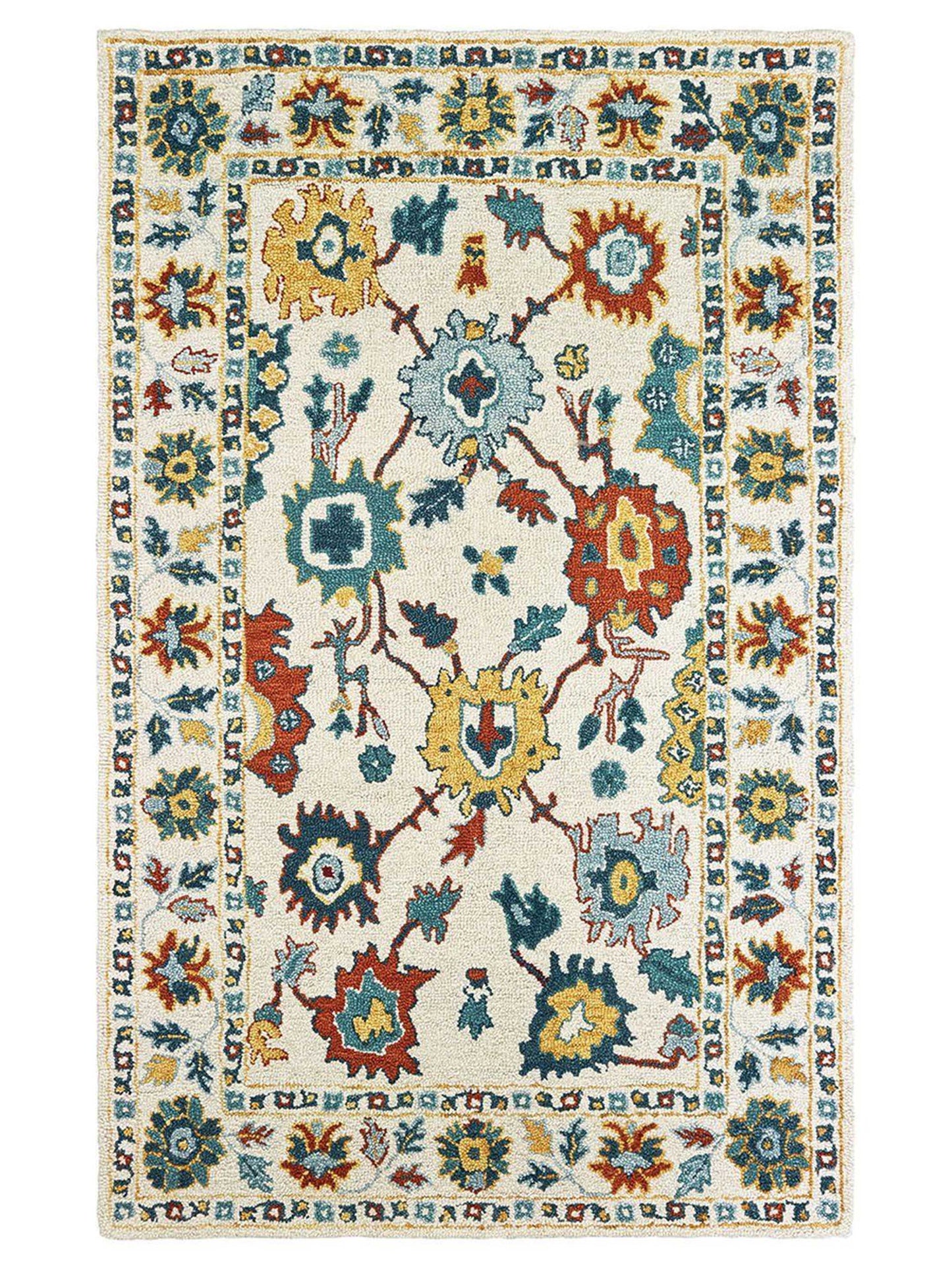 Oriental Weavers ZAHRA 75507 Ivory Gold Casual Tufted Rug - Rugs - Oriental Weavers - Atlanta Designer Rugs