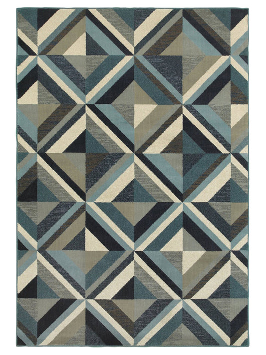 Oriental Weavers LINDEN 7902A Blue Casual Machinemade Rug