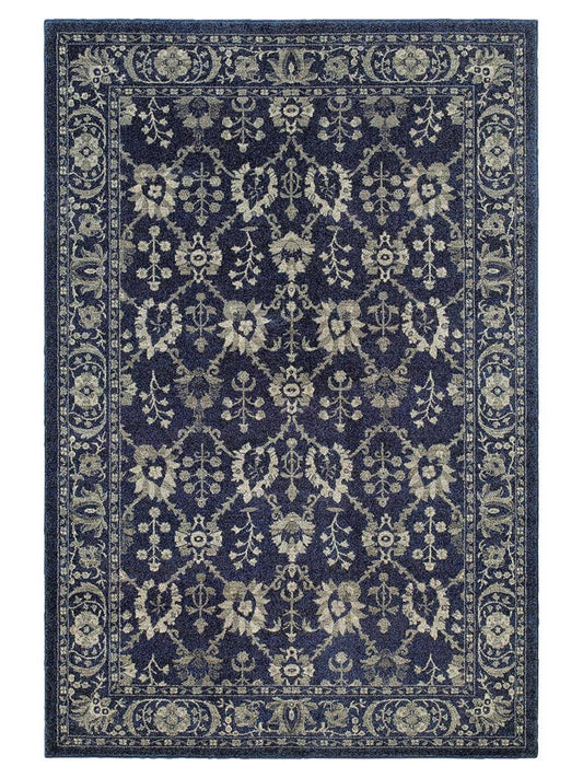 Oriental Weavers Richmond 8020K Navy Traditional Woven Rug