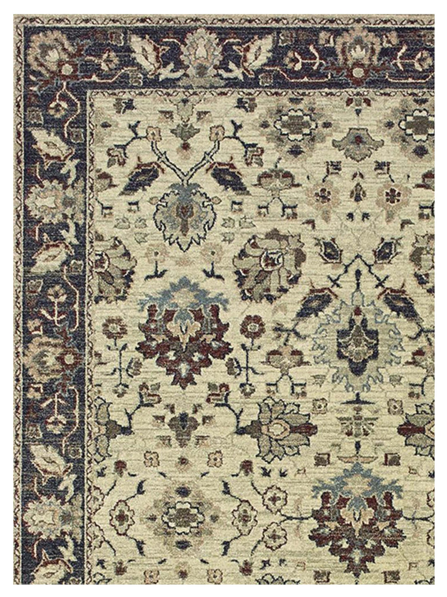 Oriental Weavers RALEIGH 8026E Ivory Navy Traditional Machinemade Rug