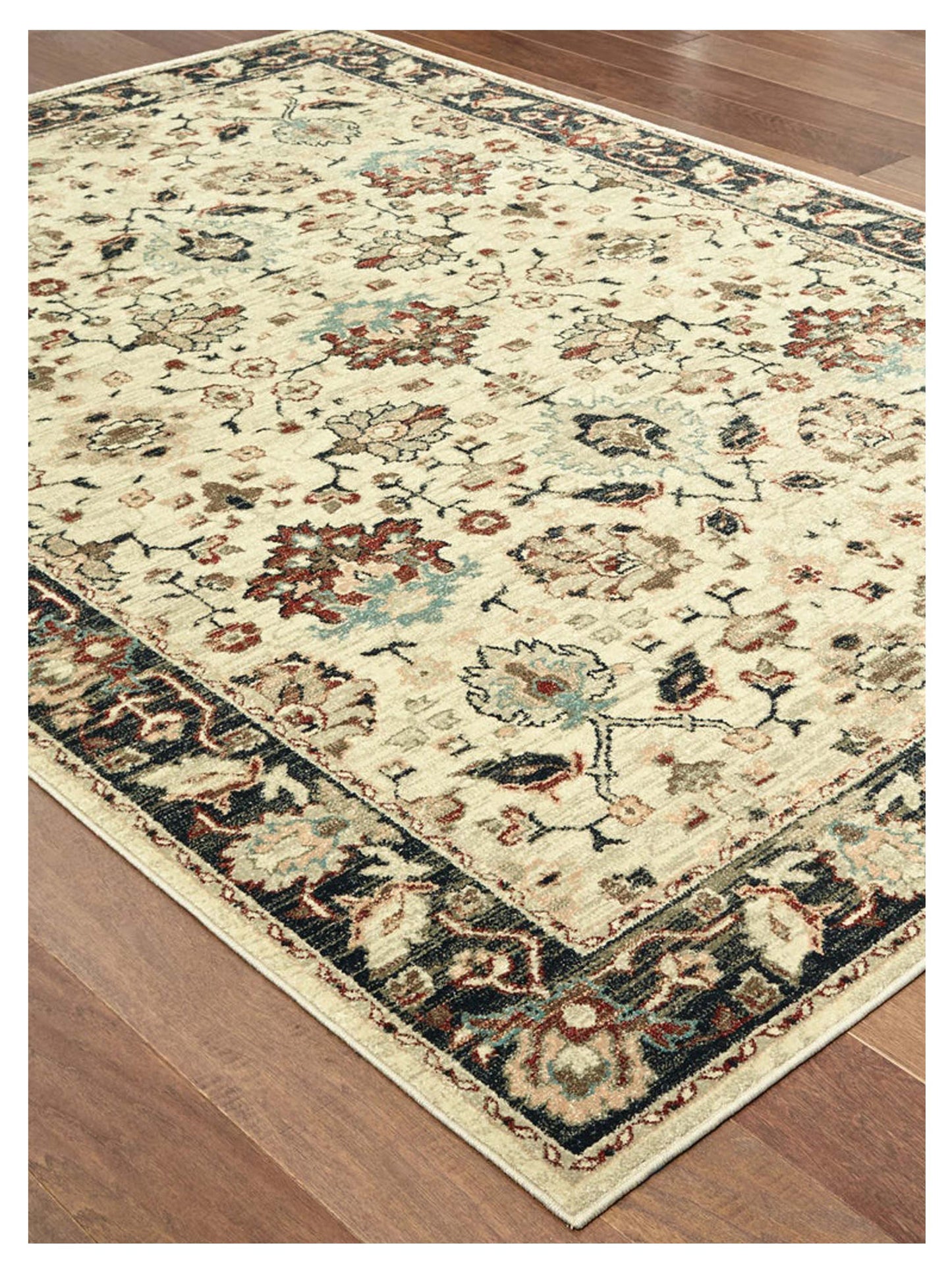 Oriental Weavers RALEIGH 8026E Ivory Navy Traditional Machinemade Rug