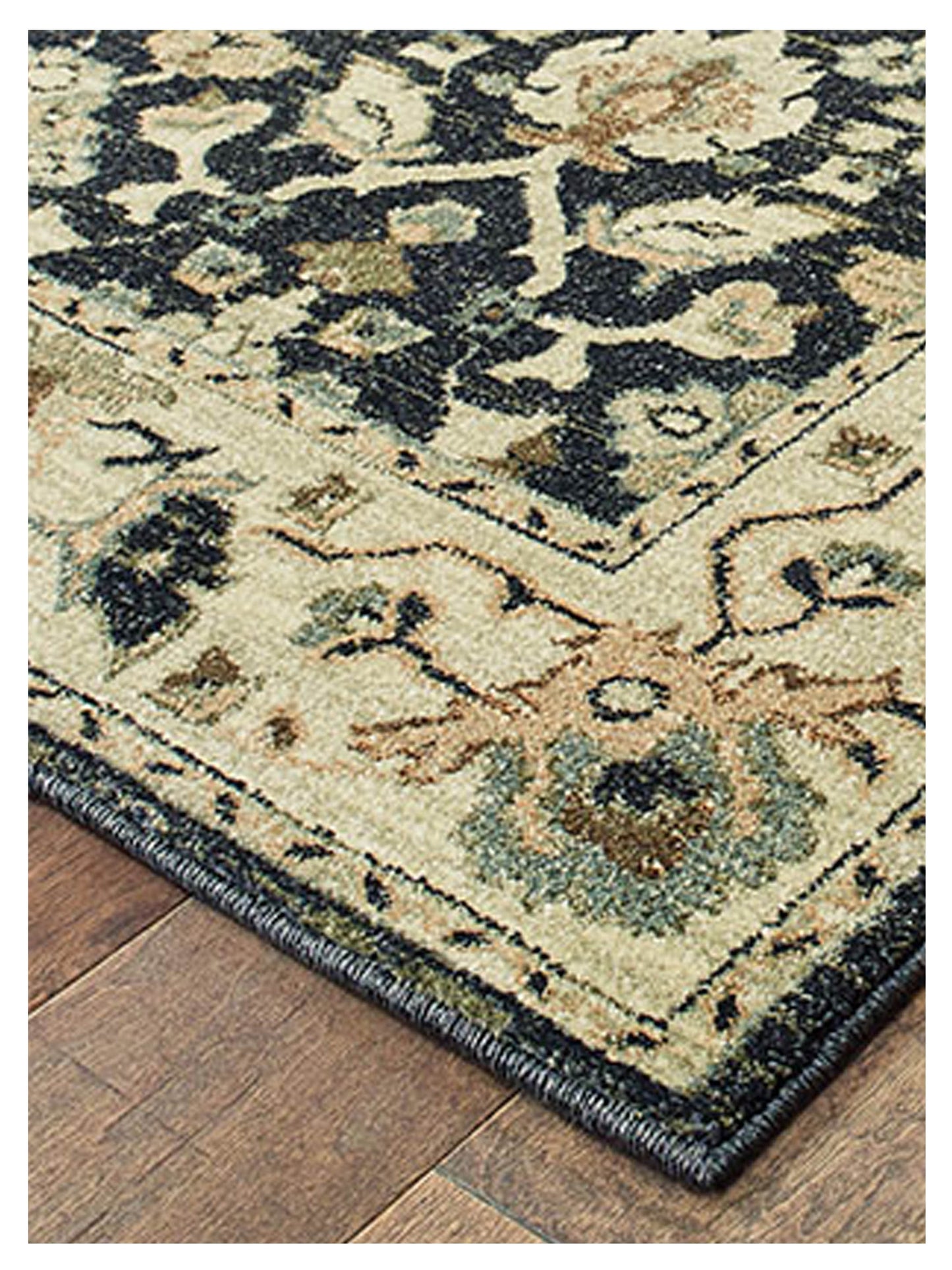 Oriental Weavers RALEIGH 8026P Navy Ivory Traditional Machinemade Rug