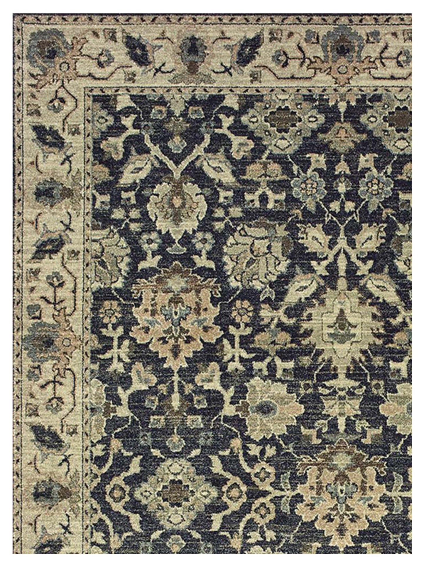 Oriental Weavers RALEIGH 8026P Navy Ivory Traditional Machinemade Rug