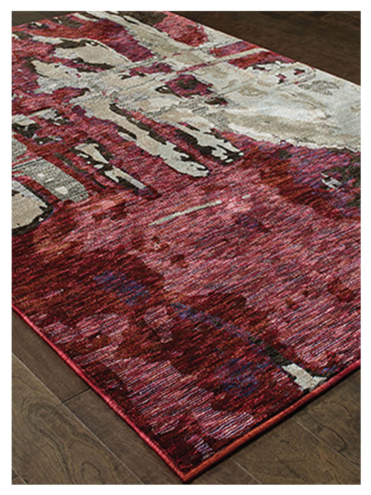 Oriental Weavers EVOLUTION 8028B Red Beige Contemporary Machinemade Rug