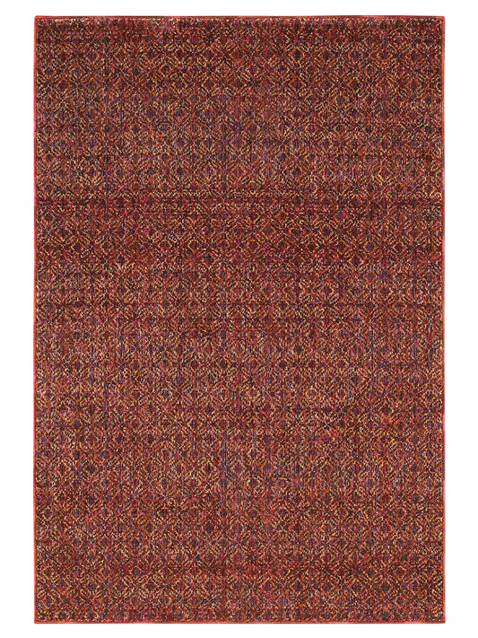 Oriental Weavers Atlas 8048K Red Casual Machinemade Rug