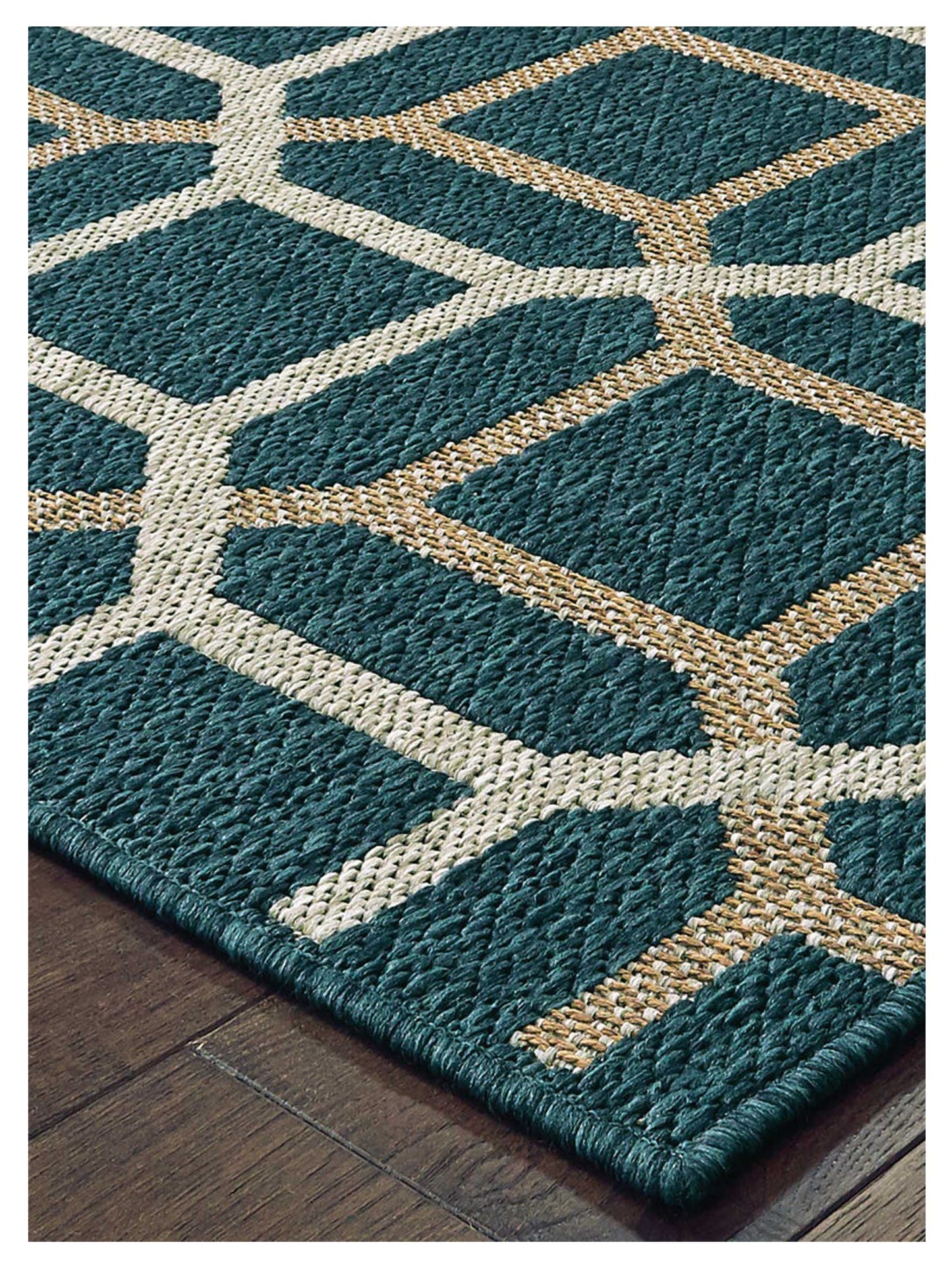 Oriental Weavers LATITUDE 806B3 Blue Grey Outdoor Machinemade Rug