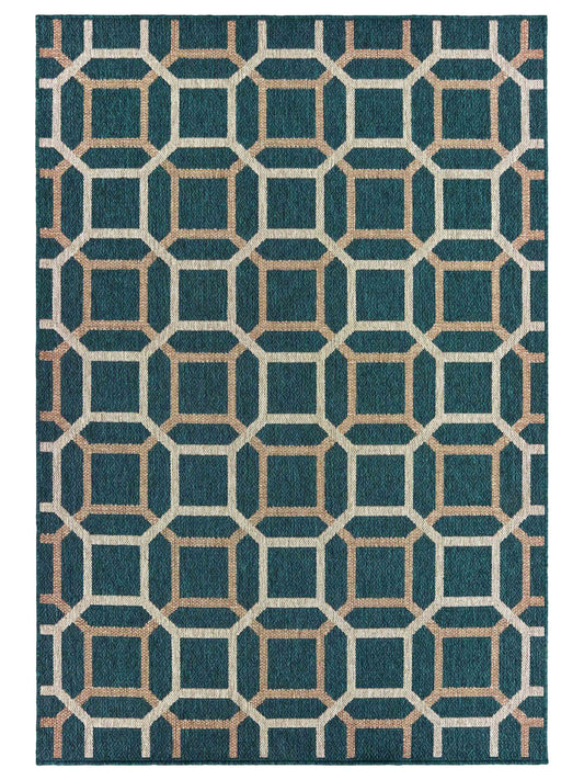 Oriental Weavers LATITUDE 806B3 Blue Outdoor Machinemade Rug