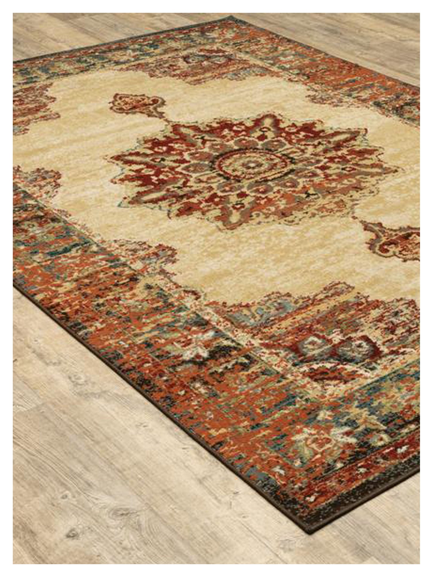 Oriental Weavers Juliette 8120W Gold Orange Traditional Machinemade Rug