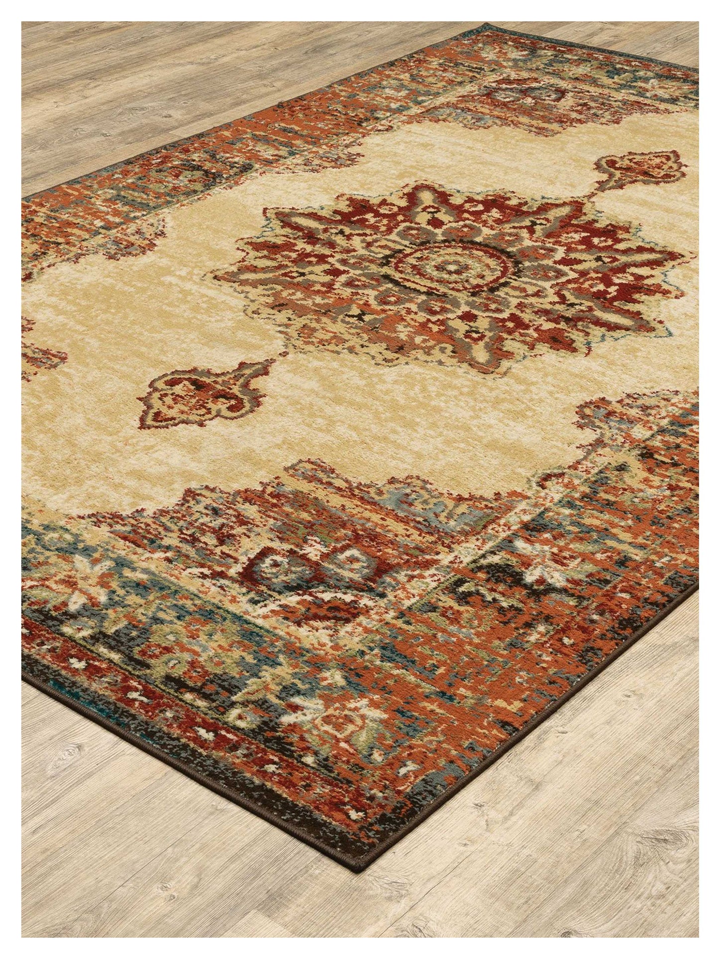 Oriental Weavers Juliette 8120W Gold Orange Traditional Machinemade Rug