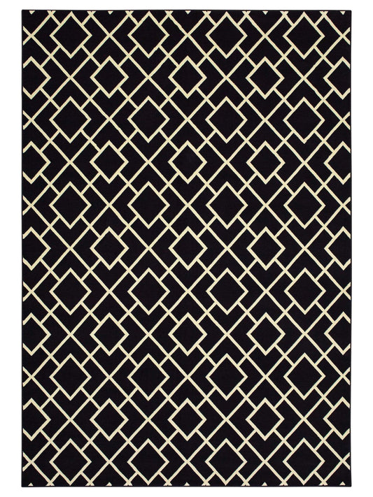 Oriental Weavers LUNA 8123B Black Casual Machinemade Rug