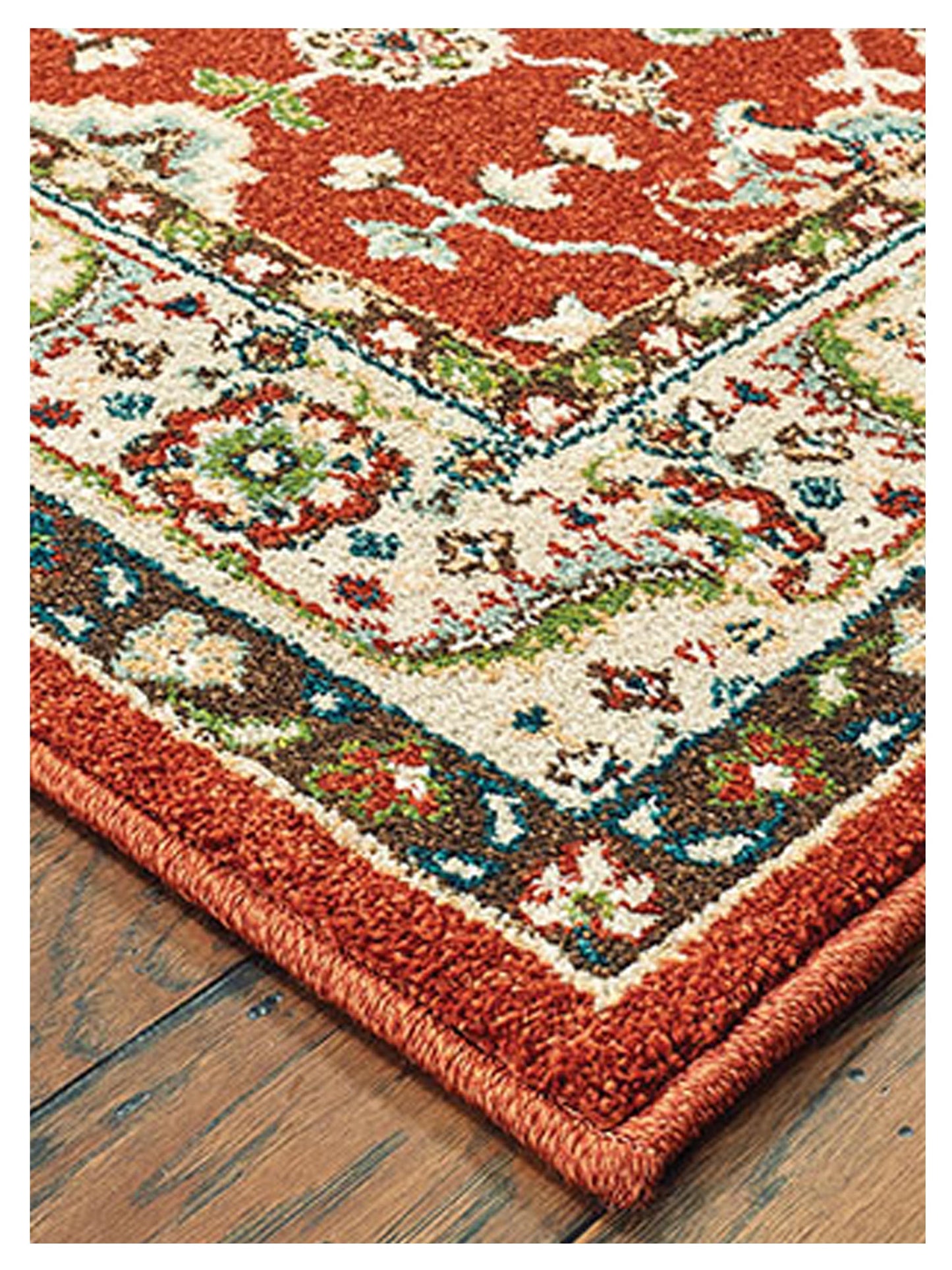 Oriental Weavers DAWSON 8315A Rust Blue Traditional Machinemade Rug