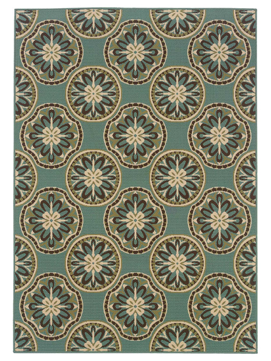 Oriental Weavers MONTEGO 8323L Blue Outdoor Machinemade Rug