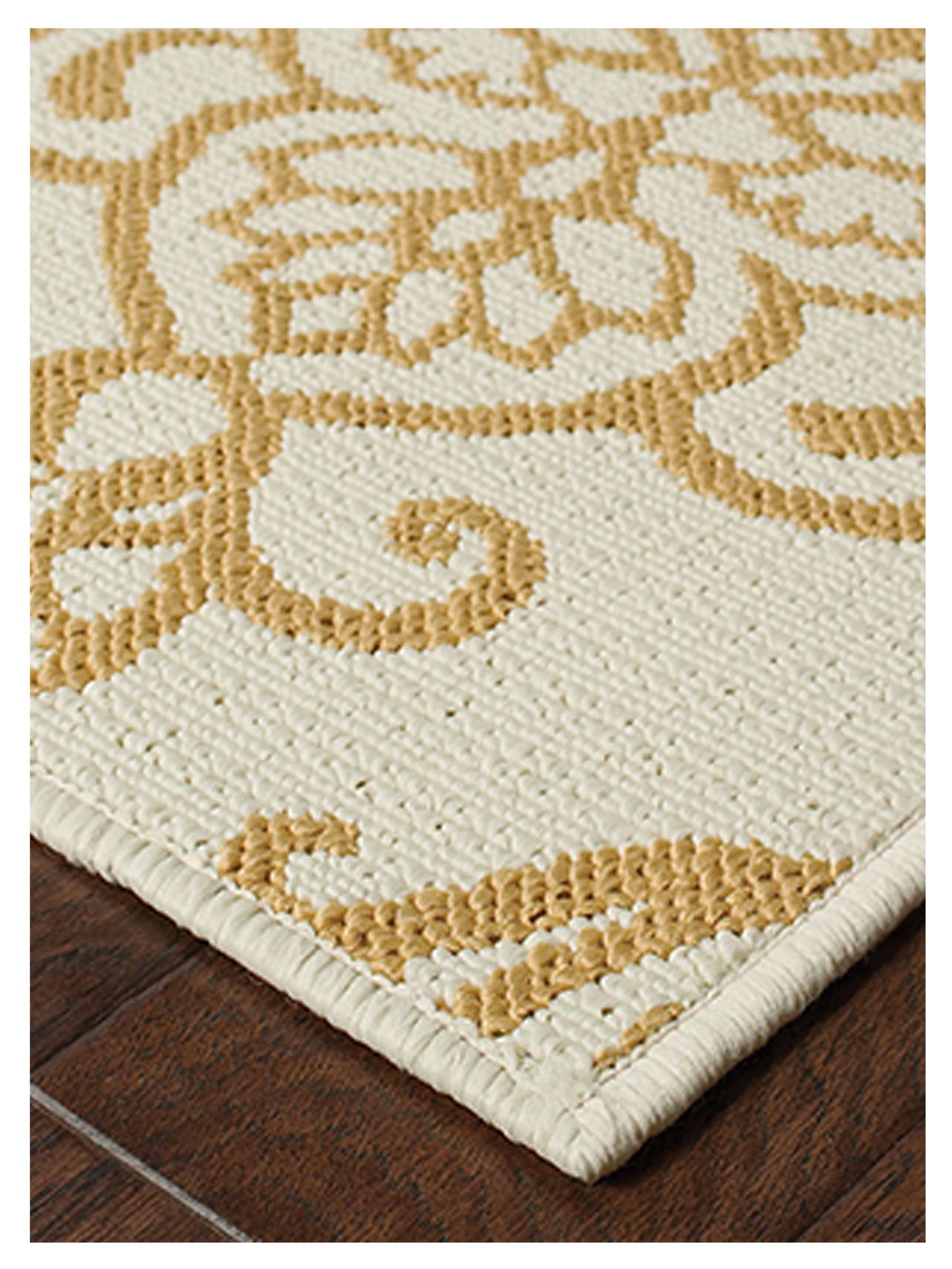 Oriental Weavers Bali 8424J Ivory Gold Outdoor Woven Rug