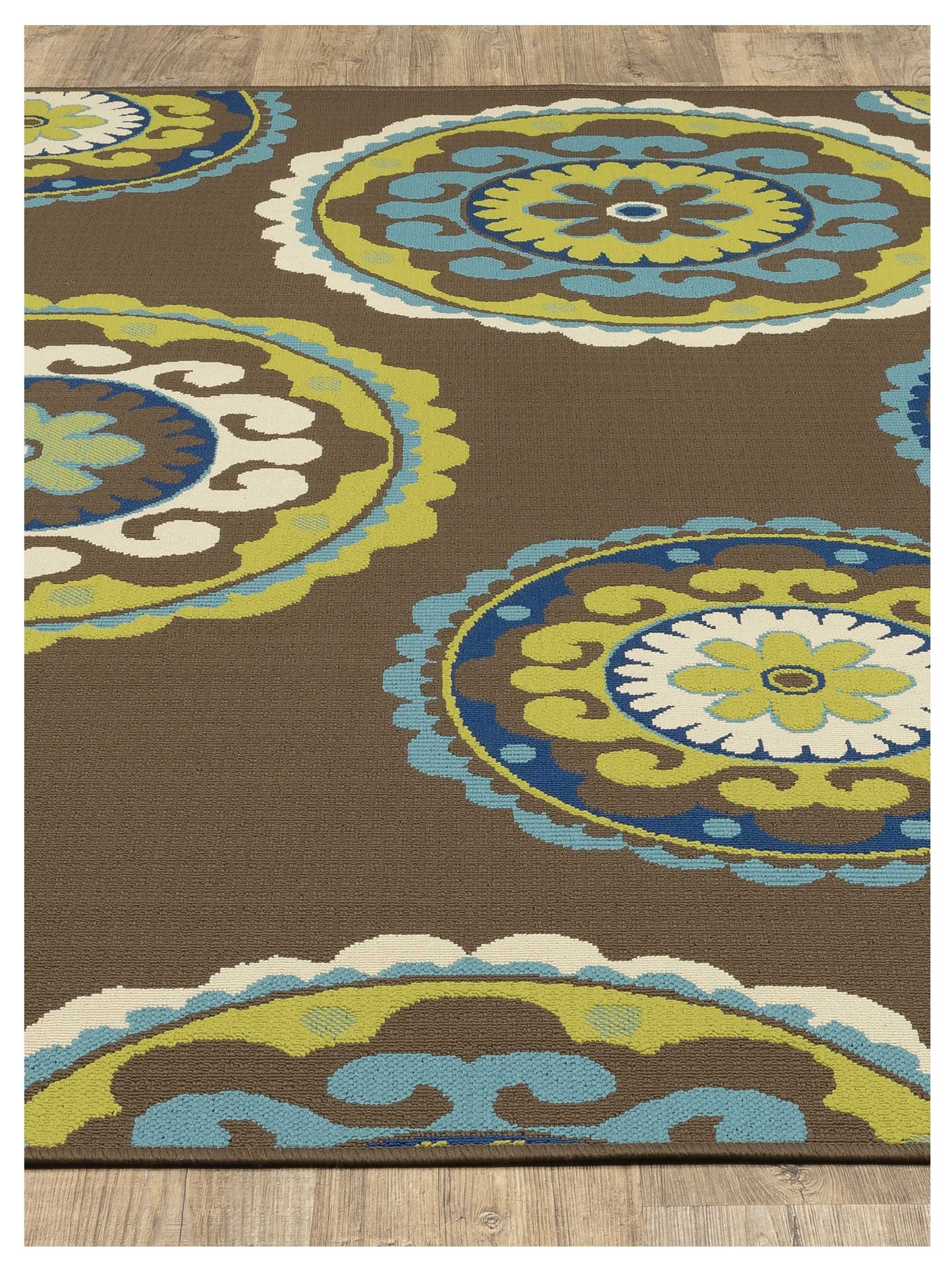 Oriental Weavers CASPIAN 859D6 Brown Green Outdoor Machinemade Rug