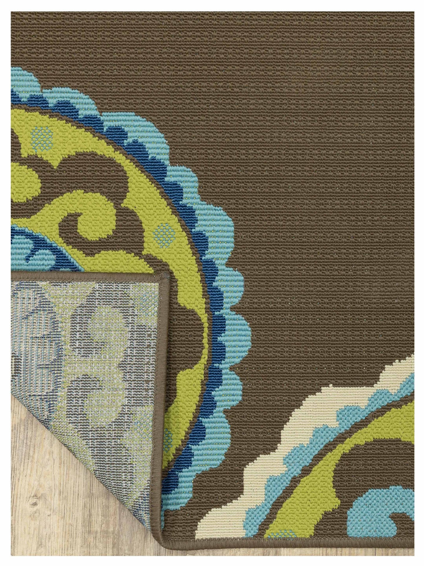 Oriental Weavers CASPIAN 859D6 Brown Green Outdoor Machinemade Rug