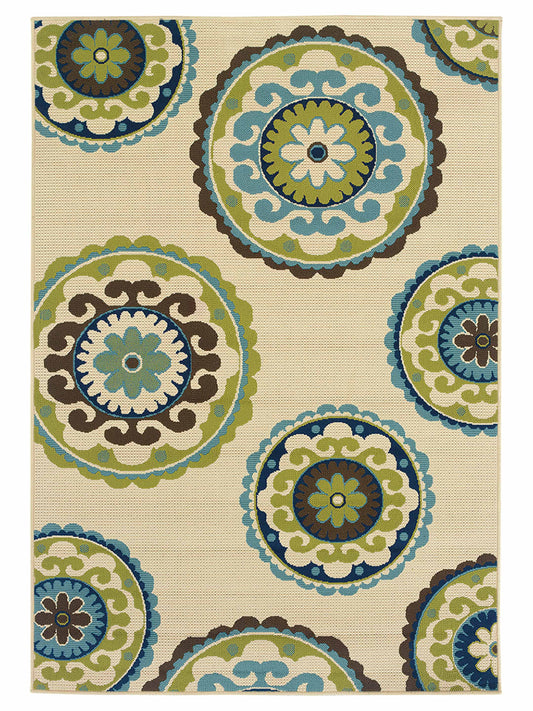 Oriental Weavers CASPIAN 859J6 Ivory Outdoor Machinemade Rug