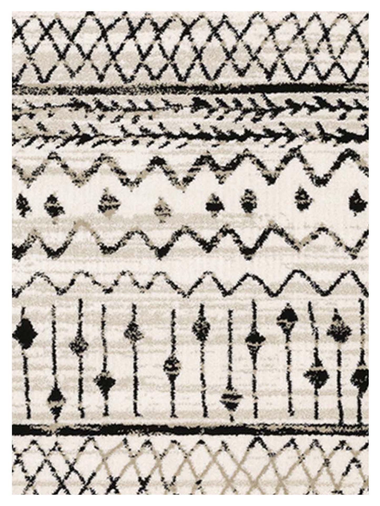 Oriental Weavers GEORGIA 8826E Ivory Black Casual Machinemade Rug