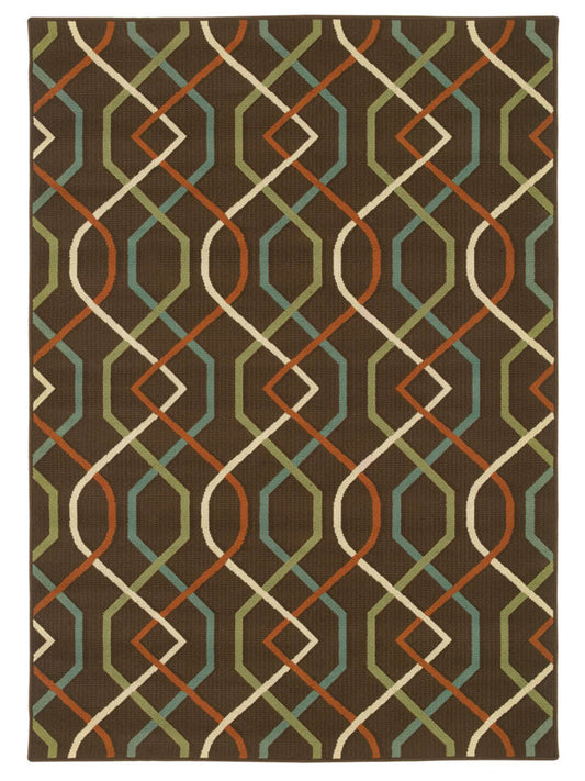 Oriental Weavers MONTEGO 896N6 Brown Outdoor Machinemade Rug