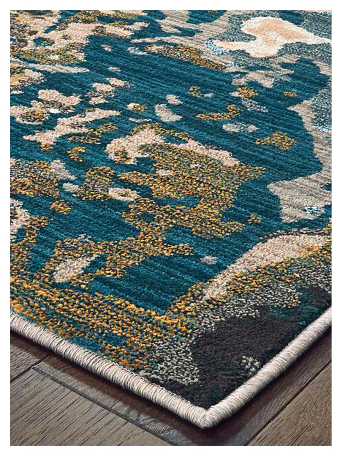 Oriental Weavers SEDONA 9490B Blue Gold Contemporary Machinemade Rug