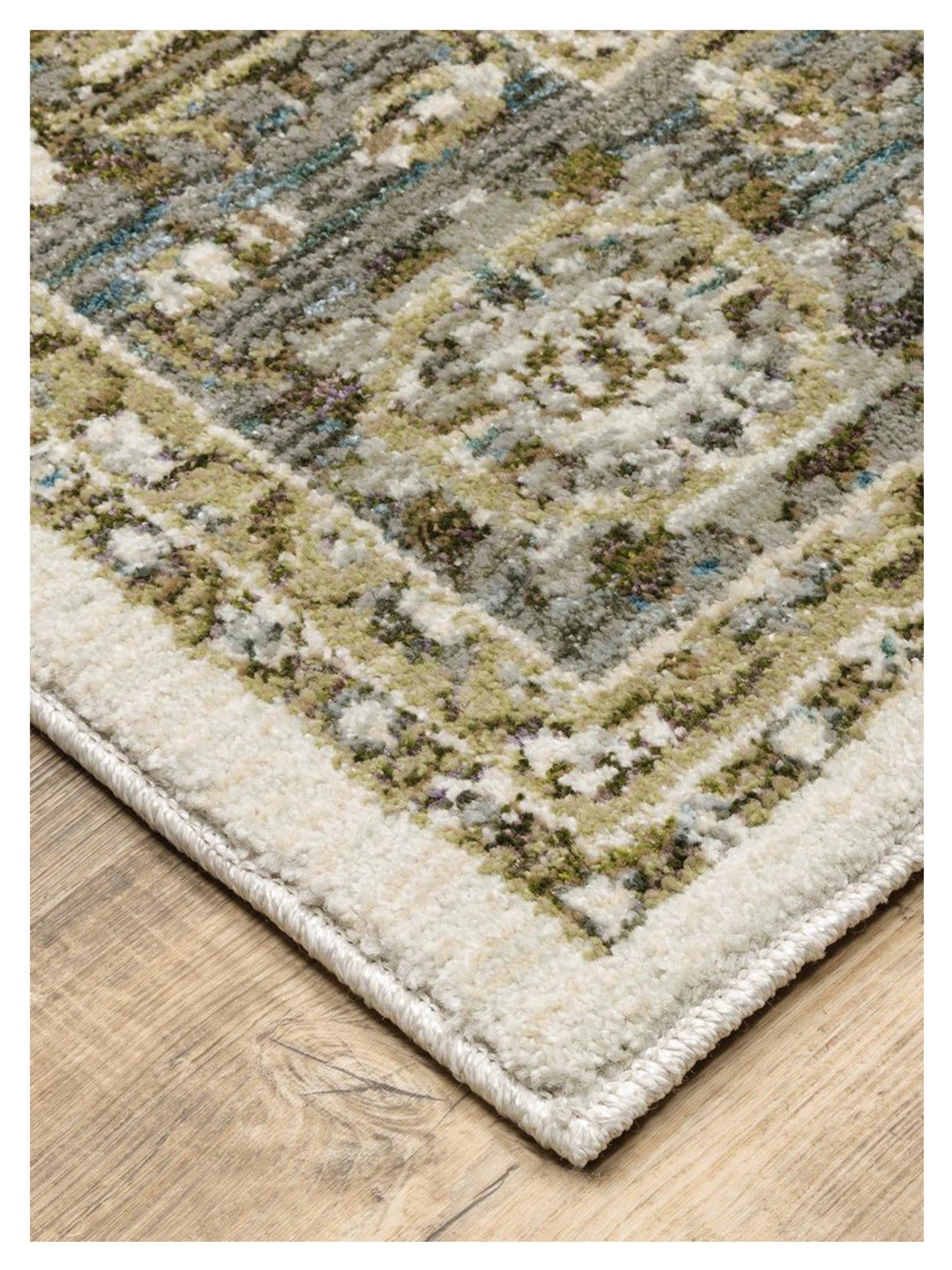 Oriental Weavers ANDORRA 9537P Ivory Blue Traditional Machinemade Rug