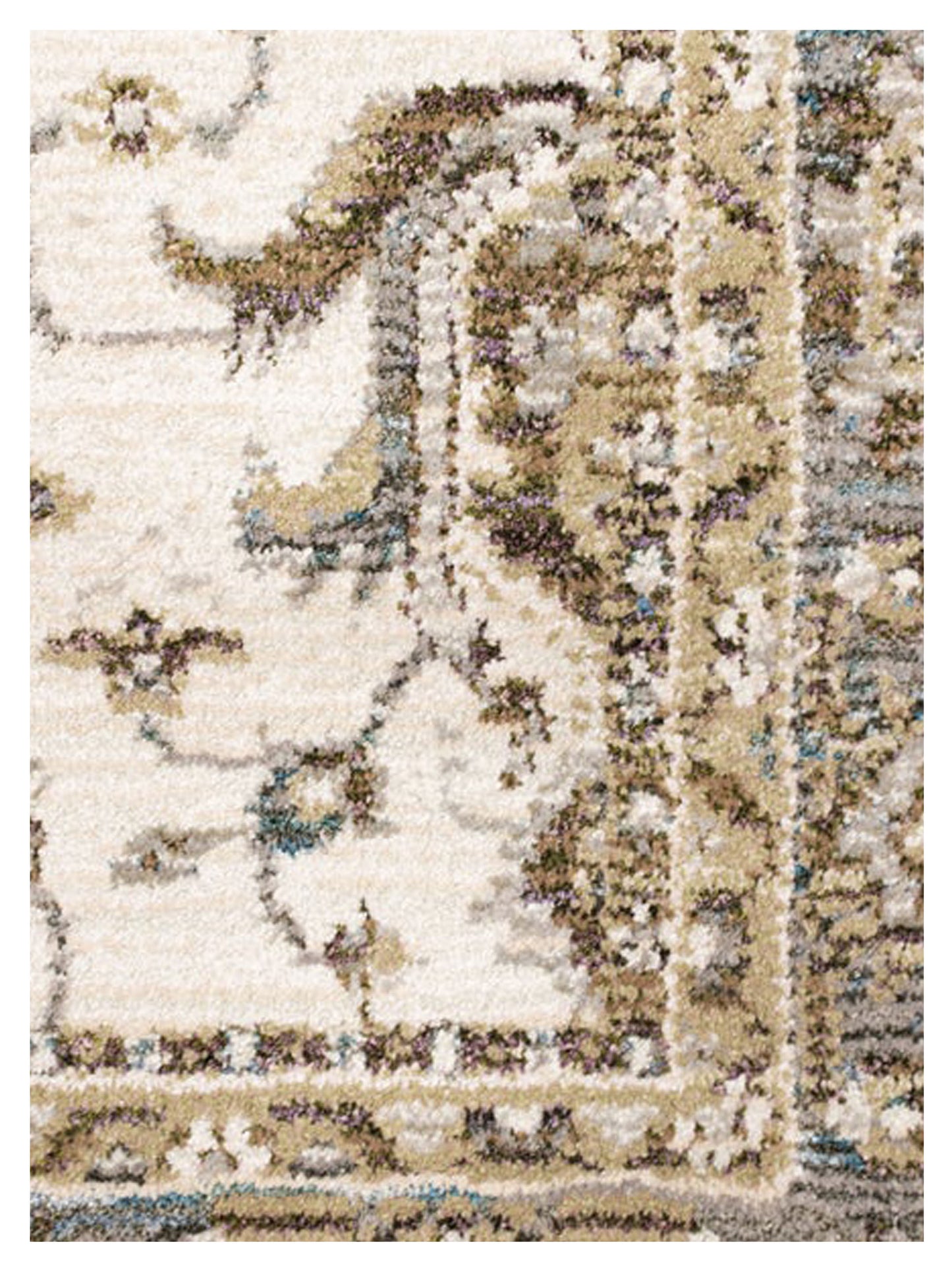 Oriental Weavers ANDORRA 9537P Ivory Blue Traditional Machinemade Rug