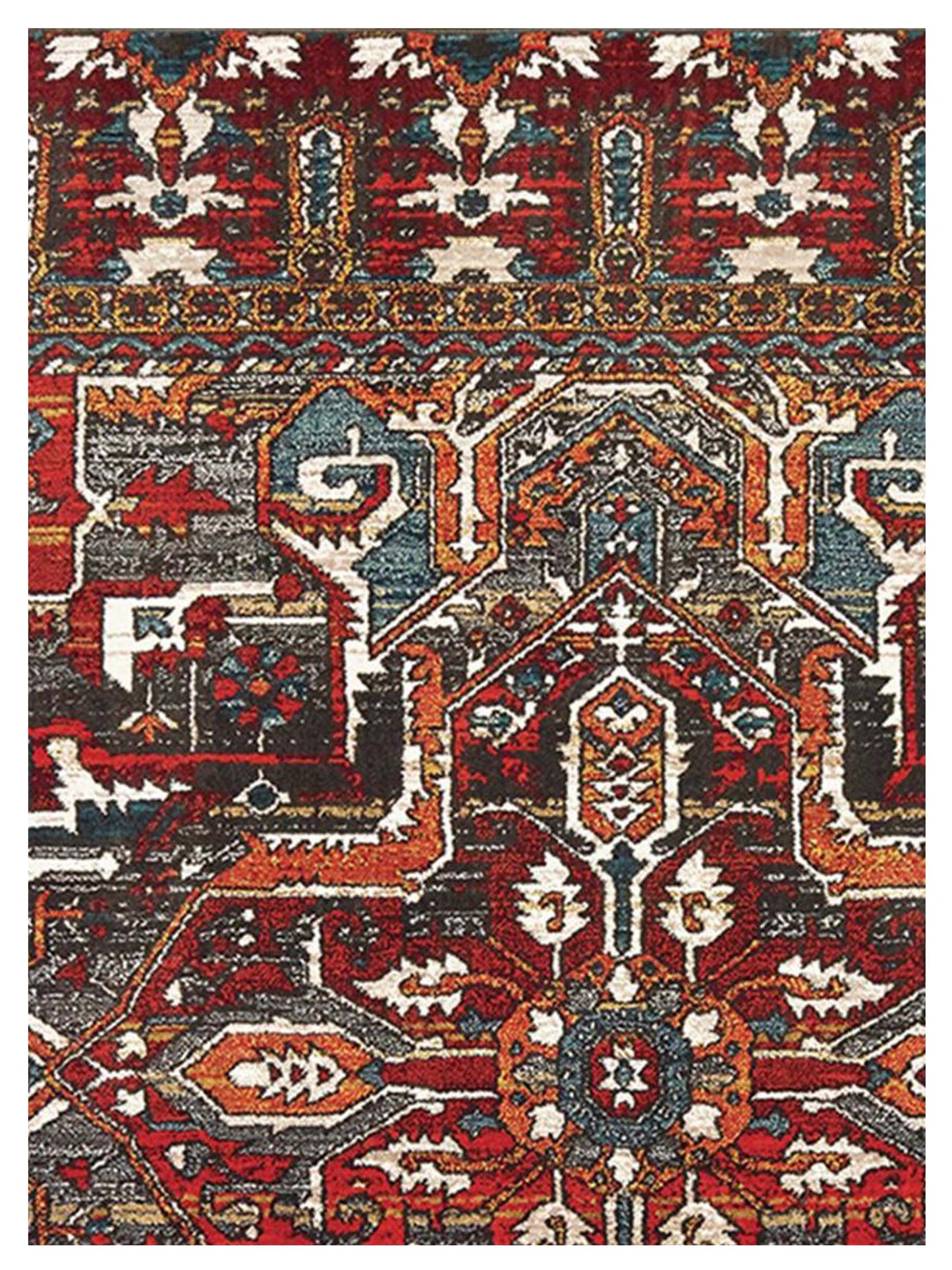 Oriental Weavers SEDONA 9575A Red Orange Casual Machinemade Rug