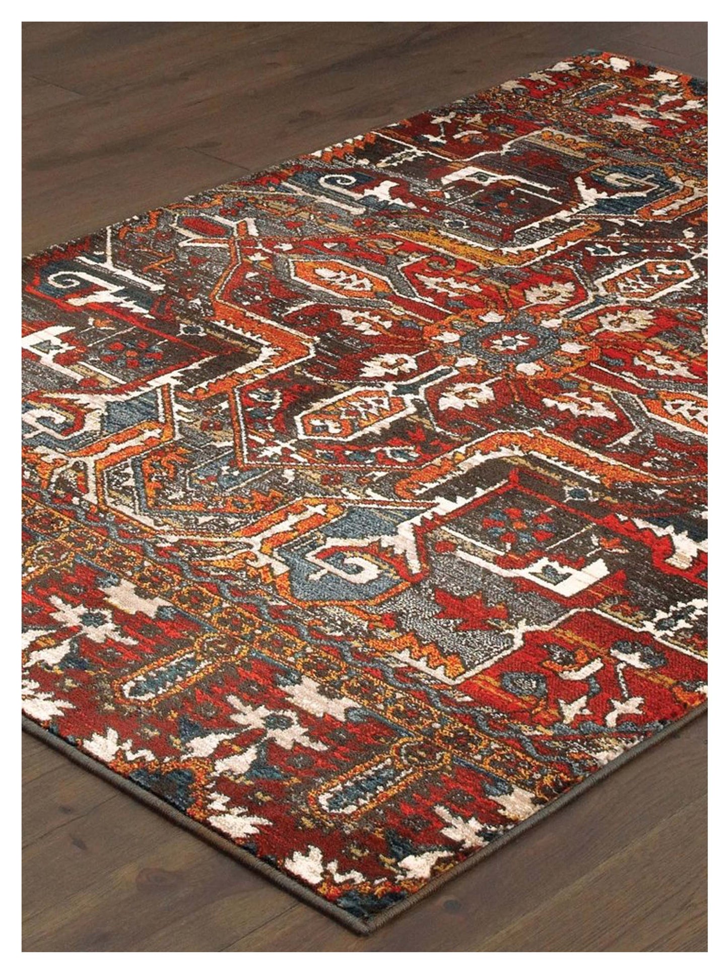 Oriental Weavers SEDONA 9575A Red Orange Casual Machinemade Rug