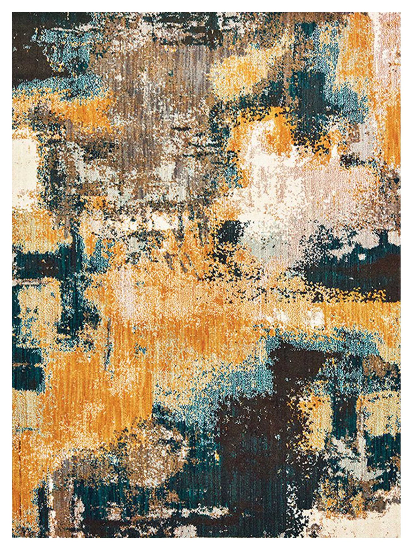 Oriental Weavers SEDONA 9593A Blue Gold Contemporary Machinemade Rug