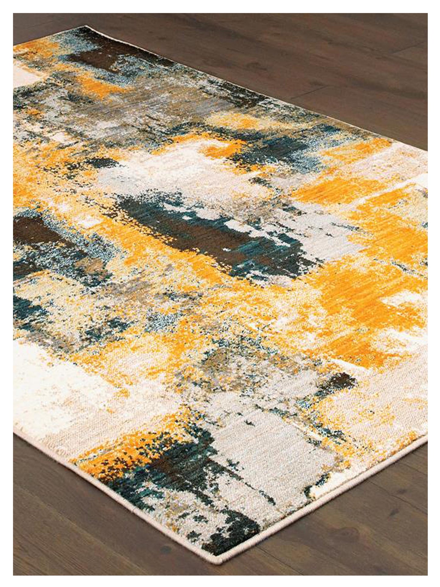 Oriental Weavers SEDONA 9593A Blue Gold Contemporary Machinemade Rug