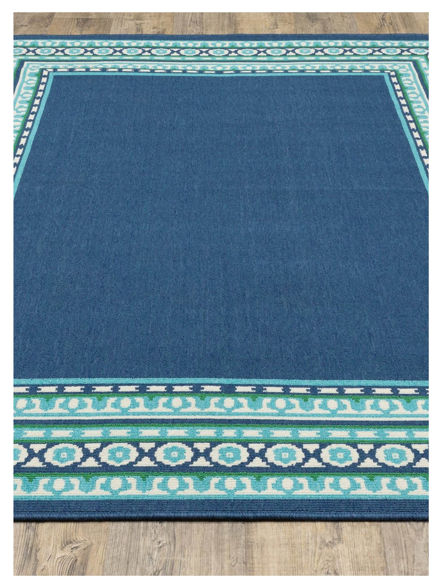 Oriental Weavers MERIDIAN 9650B Navy Green Outdoor Machinemade Rug