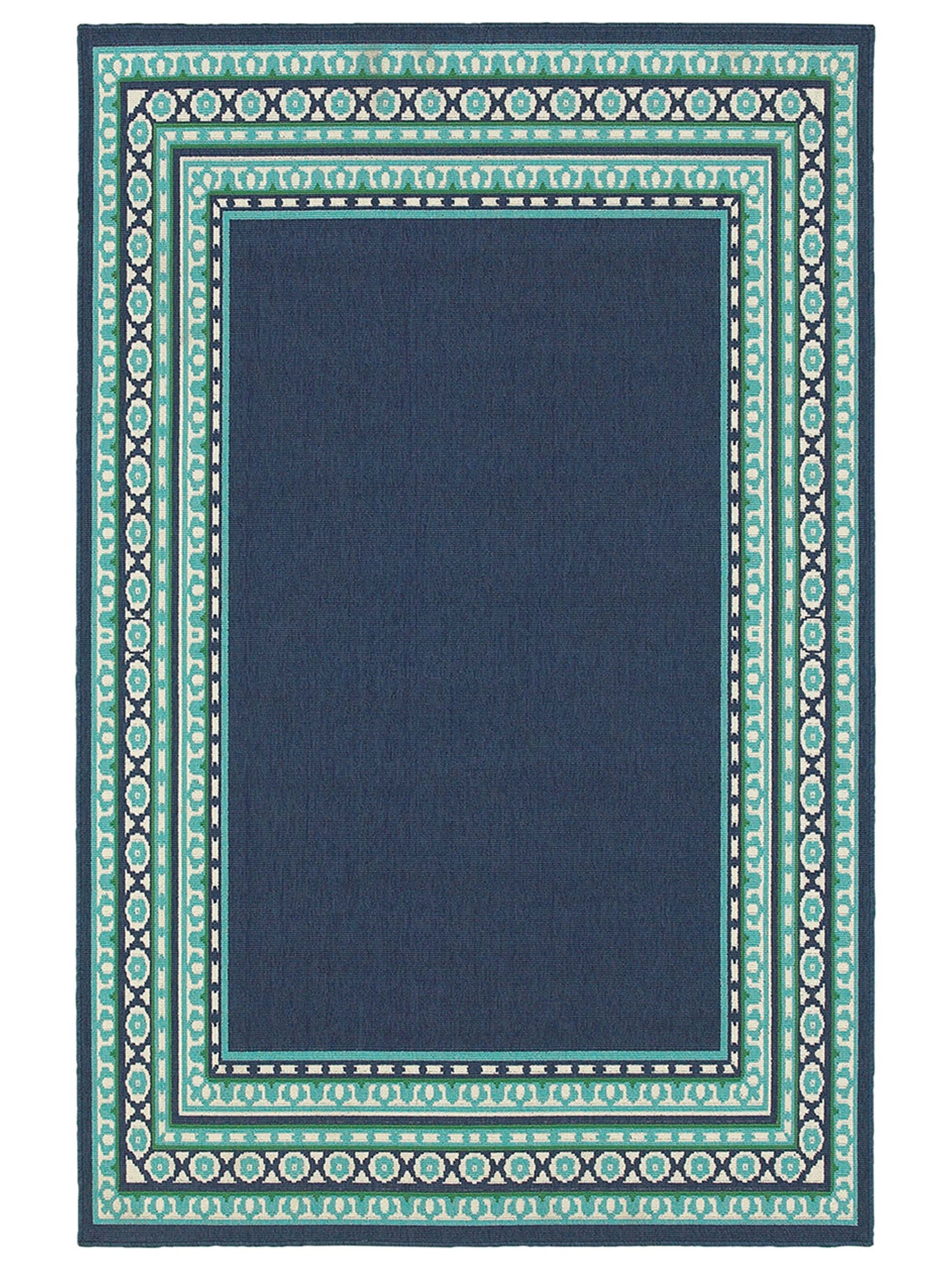 Oriental Weavers MERIDIAN 9650B Navy Outdoor Machinemade Rug