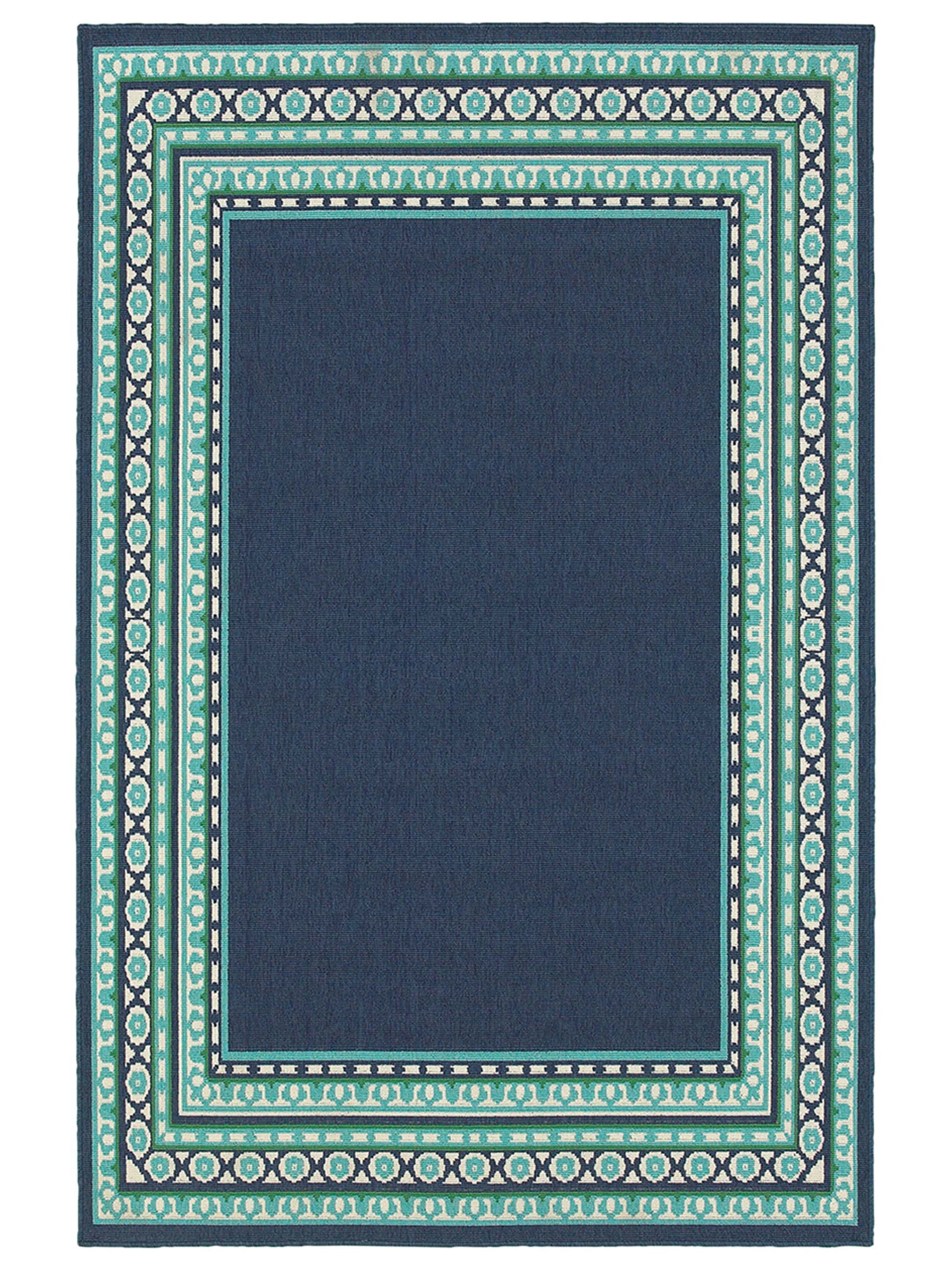 Oriental Weavers MERIDIAN 9650B Navy Outdoor Machinemade Rug