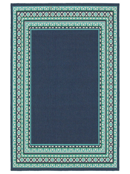 Oriental Weavers MERIDIAN 9650B Navy Outdoor Machinemade Rug