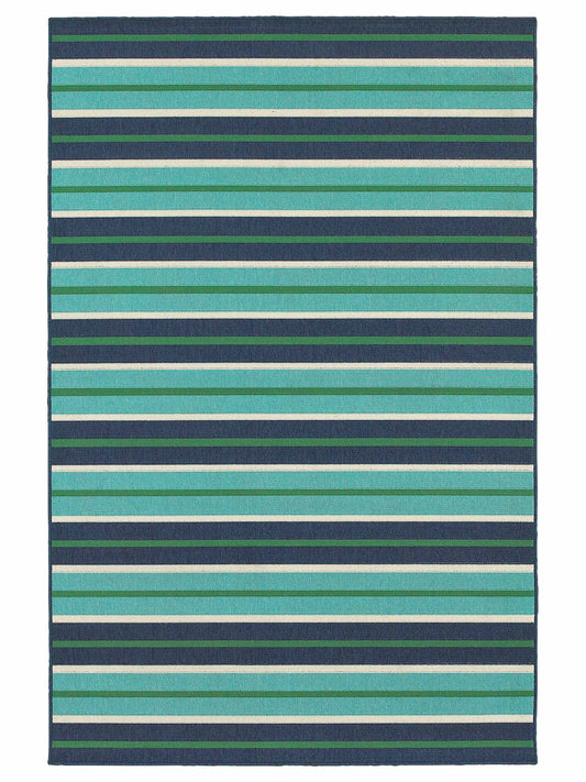 Oriental Weavers MERIDIAN 9652F Blue Outdoor Machinemade Rug