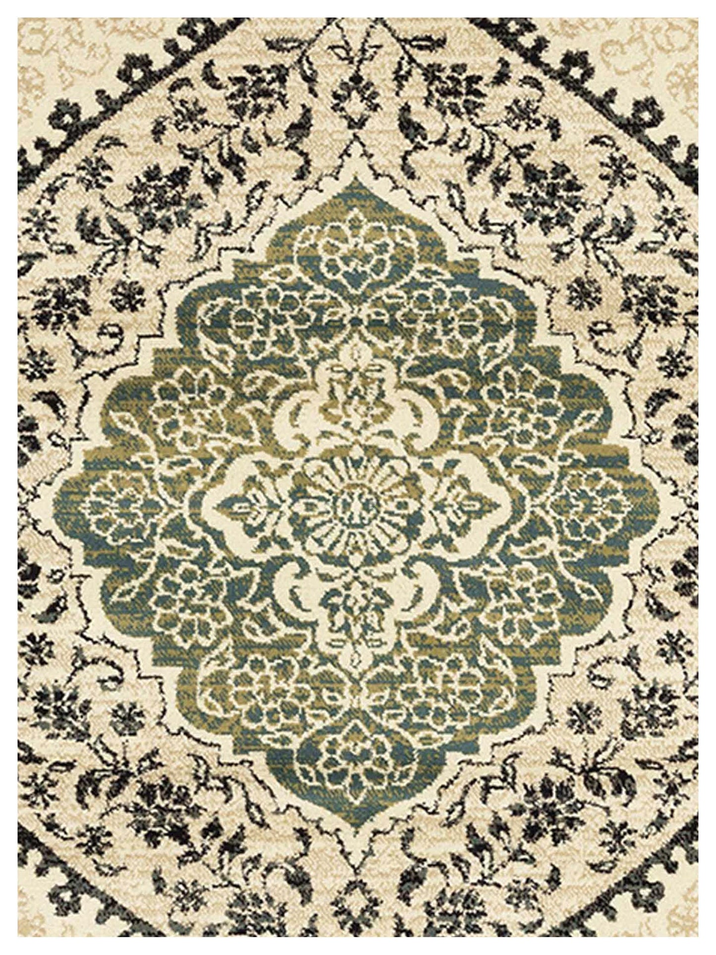 Oriental Weavers Evandale 9850B Ivory Navy Traditional Machinemade Rug