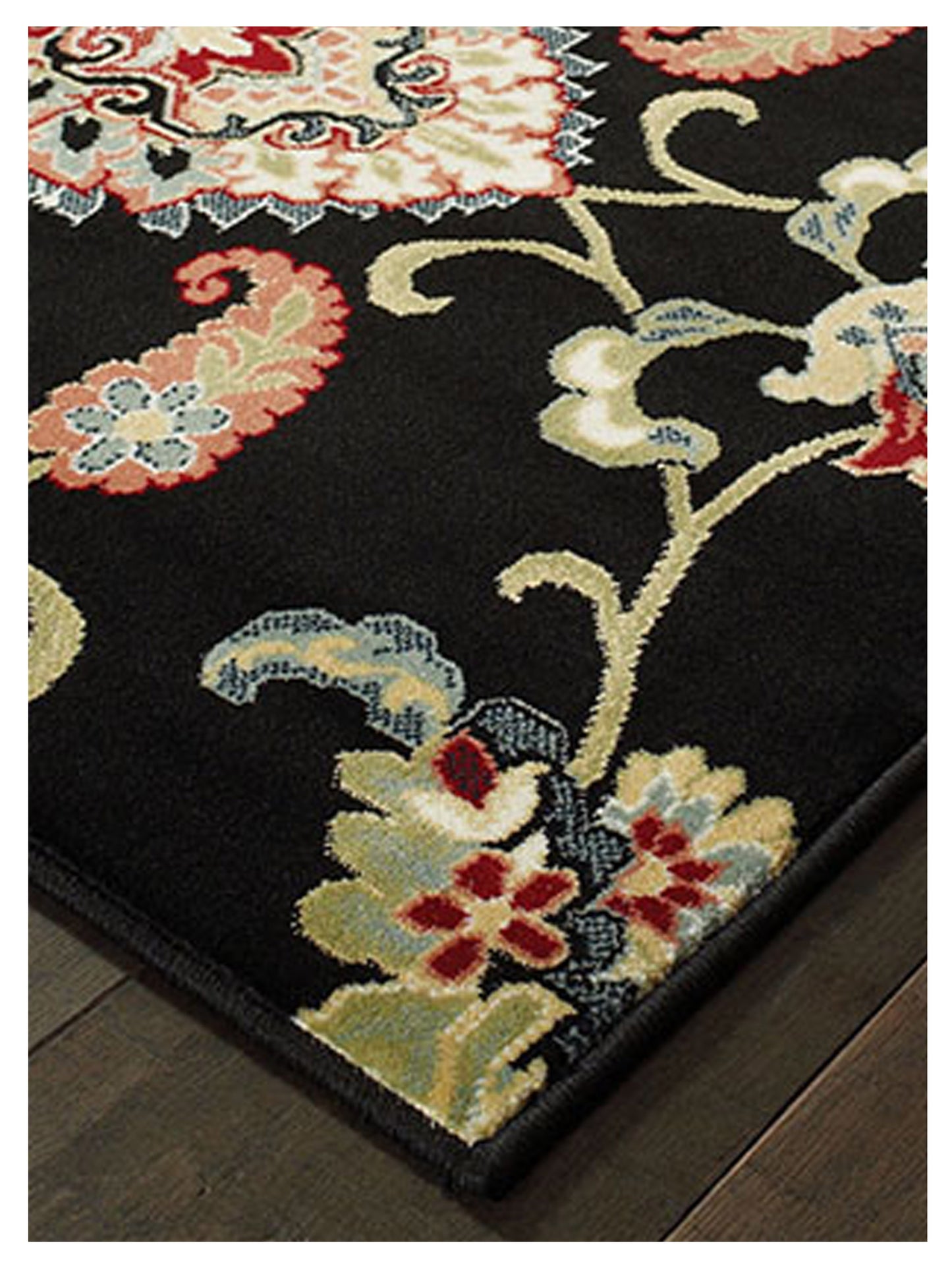 Oriental Weavers KASHAN 9946K Black Multi Casual Machinemade Rug