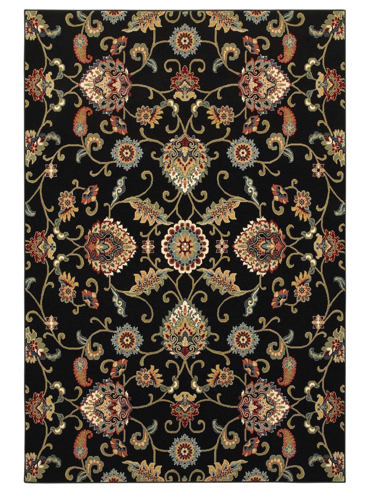 Oriental Weavers KASHAN 9946K Black Casual Machinemade Rug