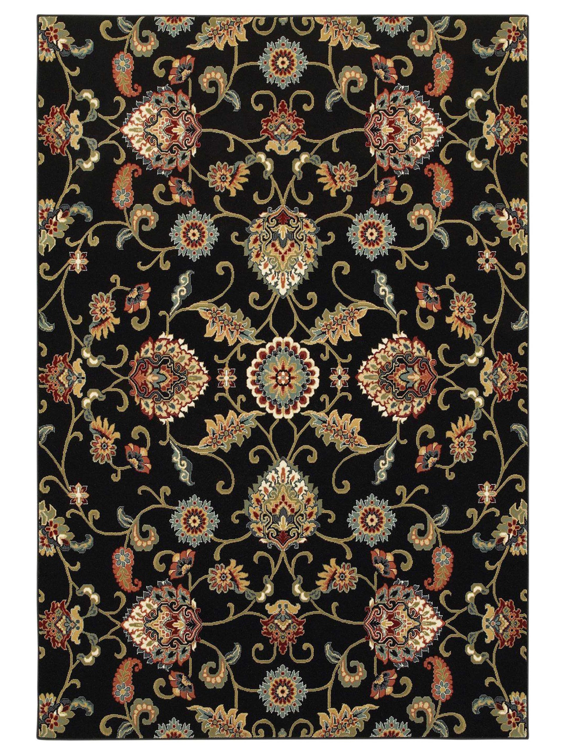 Oriental Weavers KASHAN 9946K Black Casual Machinemade Rug