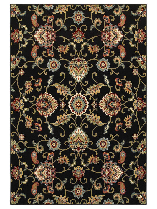 Oriental Weavers KASHAN 9946K Black Casual Machinemade Rug