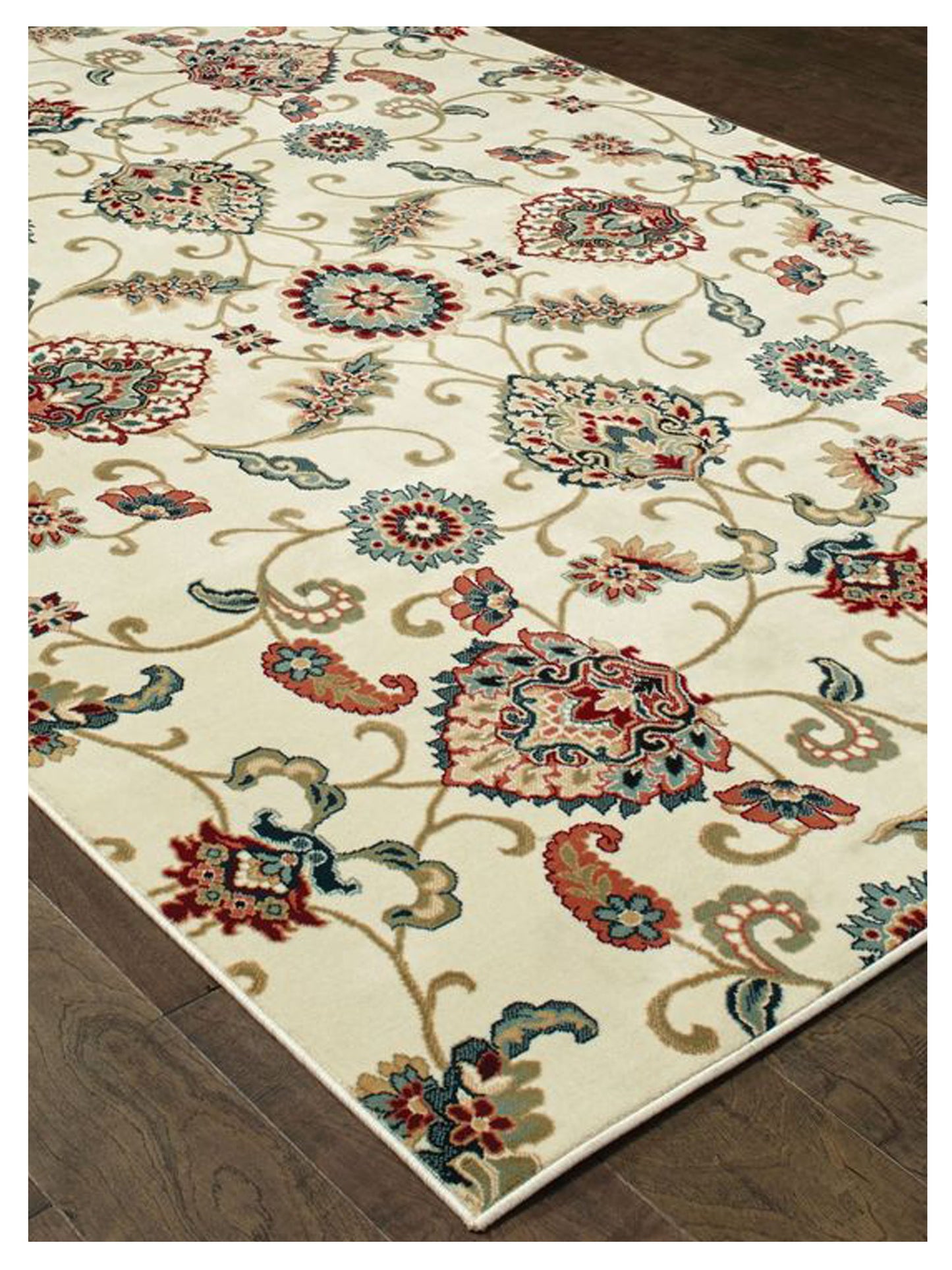 Oriental Weavers KASHAN 9946W Ivory Multi Casual Machinemade Rug