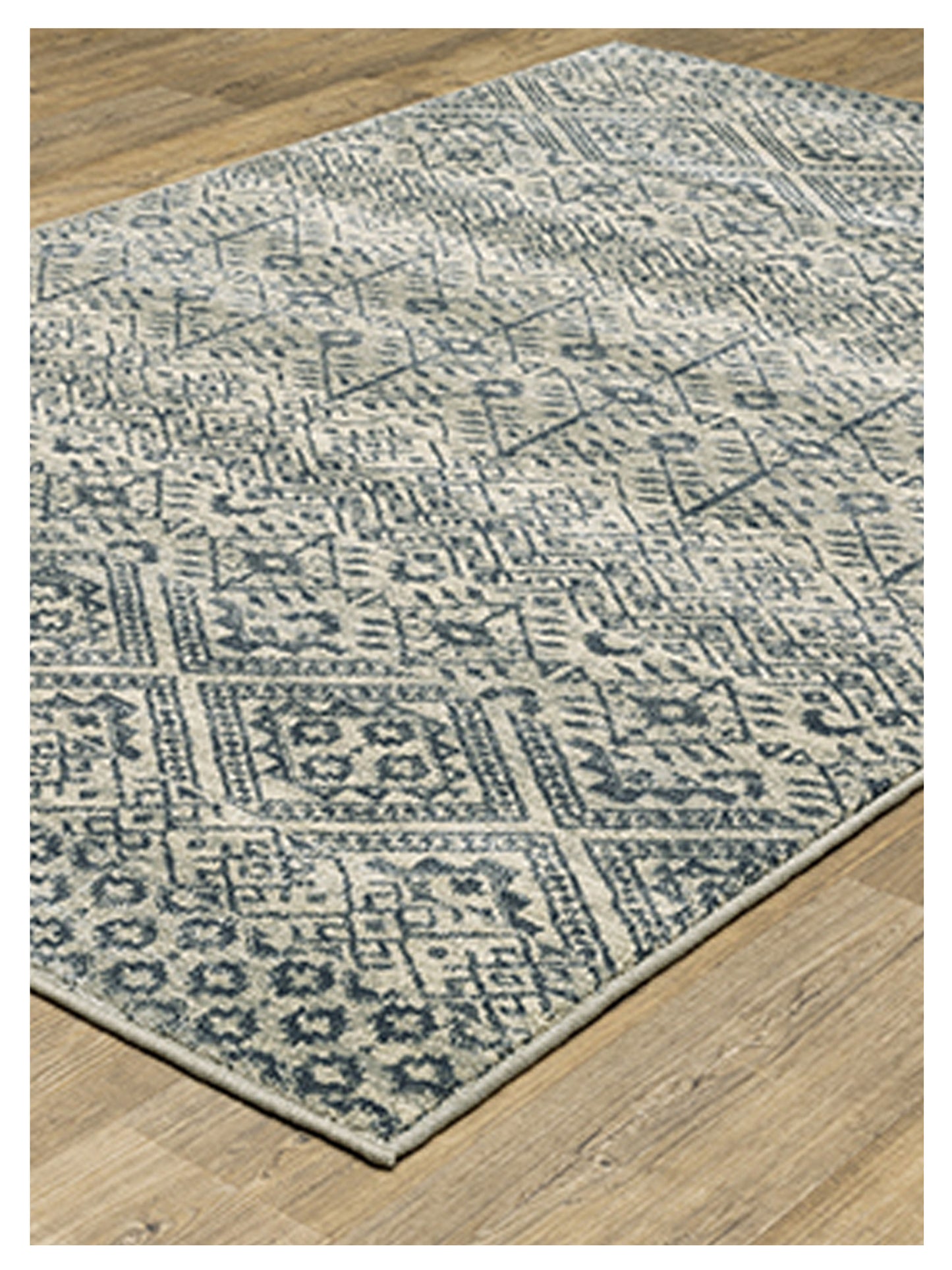 Oriental Weavers BRANSON BR02A Blue Beige Casual Machinemade Rug