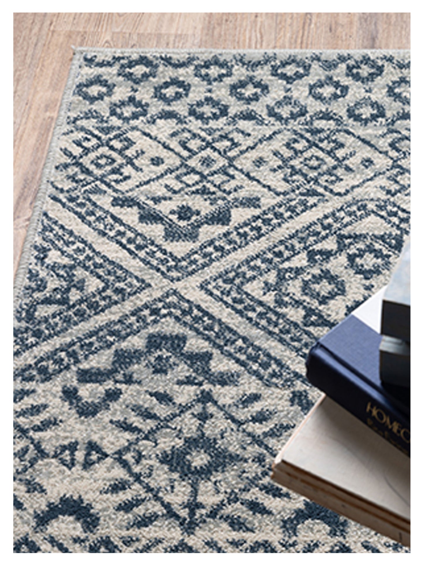 Oriental Weavers BRANSON BR02A Blue Beige Casual Machinemade Rug